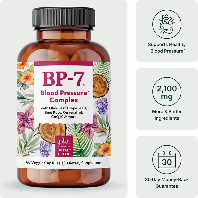 BP-7 bottle, more & better ingredients (2,100 mg formula), 30-day money back guarantee